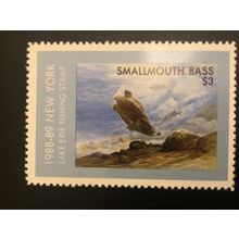 ICOLLECTZONE US New York 88-89 Small Mouth Bass Stamp Stamp VF NH