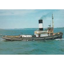 St Denys Tug Ship Painting Falmouth Maritime Museum Postcard