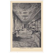 The Library Chatsworth House Derbyshire Postcard CH10