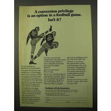 1971 Institute of Life Insurance Ad - Conversion