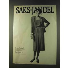 1979 Louis Feraud Fashion Ad - Saks-Jandel