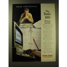 1989 Radio Shack Tandy 1000 Computer Ad - Word Processing