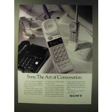 1989 Sony Telephones Ad - Sony. The art of conversation