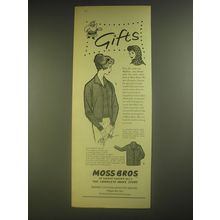 1958 Moss Bros. Ladies' Twin Set, Everest Hood & Ladies' Suede Jacket Ad
