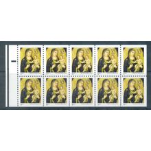 3003Ab 32c Madonna and Child Very Fine MNH Pane/10 P# 1 L00233