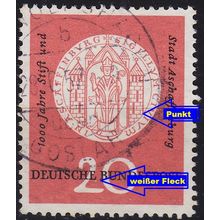 GERMANY BUND [1957] MiNr 0255 F40,VI ( O/used ) [01] Plattenfehler