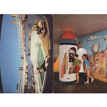 SS Canberra Ship Childrens Space Rocket 1960s Interior 2x Postcard