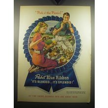 1947 Pabst Blue Ribbon Beer Advertisement - Pick o' the Picnic!