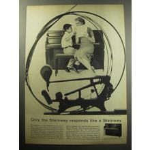 1957 Steinway Pianos Ad - Only the Steinway responds like a Steinway