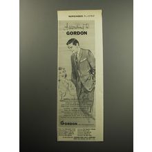 1957 Gordon of Philadelphia Fashion Advertisement