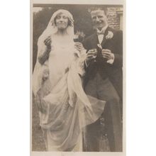 Drunk Smug Bride Somewhat Drunk At Wedding Old Postcard