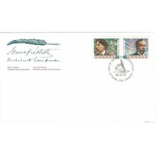 CANADA 1989 CANADIAN POETS SE-TENANT PAIR ON OFFICIAL FIRST DAY COVER