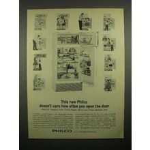 1963 Philco 14RD37 Refrigerator Ad - Doesn't Care How Often You Open