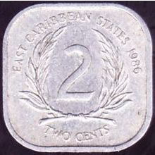 1986 East Caribbean States Cents Coin