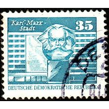 Germany 1980 DDR Karl Marx Small Edition 35Pfg Used, Stamp