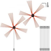 Chimney Sweep Kit 26FT Length, Chimney Brush Kit with 8 Nylon Flexible Rods ...