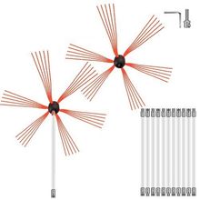 Chimney Sweep Kit 39FT Length, Chimney Brush Kit with 12 Nylon Flexible Rods...