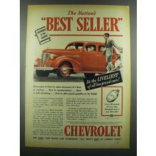 1939 Chevrolet Car Ad - The Nation's Best Seller