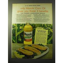 1964 Mazola Corn Oil Ad - These 4 Benefits
