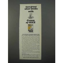 1966 Cream of Rice Cereal ad - Two Great Ulcer Foods