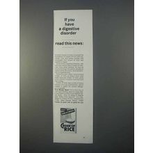 1966 Cream of Rice Cereal Ad - Have Digestive Disorder