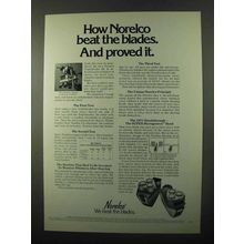 1971 Norelco Tripleheader III Shaver Ad - Beat Blades