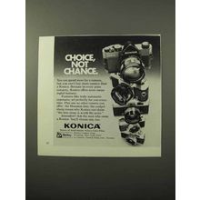 1973 Konica Cameras Ad - Choice, Not Chance