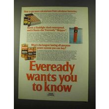 1975 Eveready Batteries Ad - More Calculations