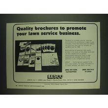 1985 Lesco Lawn Care Products Ad - Quality brochures to promote your lawn