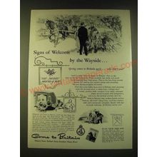 1950 Britain Tourism Ad - Signs of Welcome by the Wayside