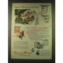 1950 Britain Tourism Ad - Signs of Welcome everywhere