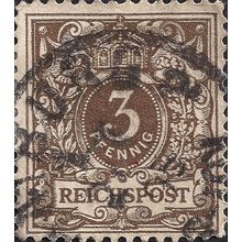 GERMANY, EMPIRE, Reichspost definitive, brown 1889, 3 Pfennig