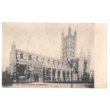 GLOUCESTER CATHEDRAL used antique postcard, Brookes series.. 1906 postmark =