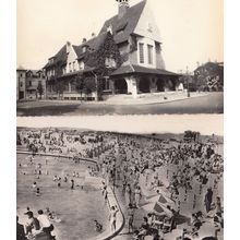 La Cote D'Opale Beach France 2x Vintage French Real Photo Postcard s