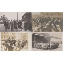 Military Band Funeral School Class 4x Old Real Photo Postcard s