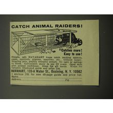 1967 Havahart Traps Ad - Catch animal raiders!