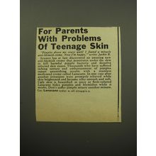 1957 Lanacane Creme Ad - For parents with problems of teenage skin