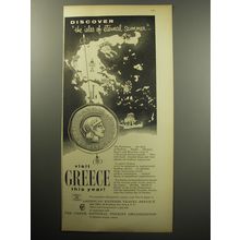 1957 Greek National Tourist Organization Ad - Isles of eternal summer