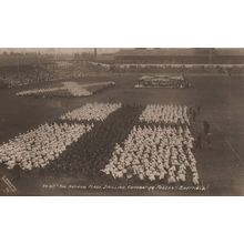 Sheffield Coronation Pageant Military Drilling National Flag RPC Old Postcard