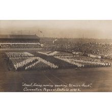 Sheffield Coronation Pageant Military Union Jack Flag Real Photo Old Postcard