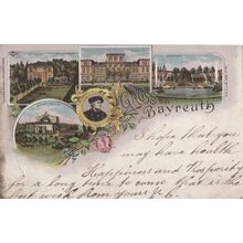 Gruss Aus Bayreuth Antique German Postcard