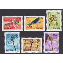 Poland Dragonflies Insects 6v 1988 MNH SG#3147-3152 MI#3134-3139 Sc#2841-2846
