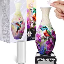 3D Puzzle Vase Puzzle Flower Vase Crafted from 160 Curved Plastic Puzzle Pieces