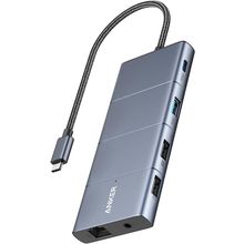 Anker USB C Hub, 11-In-1 Docking Station Dual Monitor, 10 Gbps USB-C and USB-A D