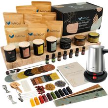 Softowl Premium Soy Candle Making Kit - Black Edition - Full Set with Electric M