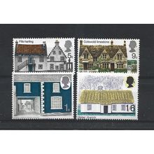 GB.British Rural Architecture set of 4.Mounted Mint.Jul25a