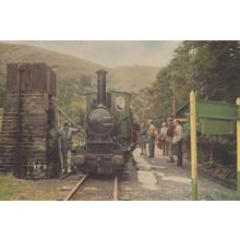 Douglas at Dolgoch Station Welsh Wales Train Railway Real Photo Postcard