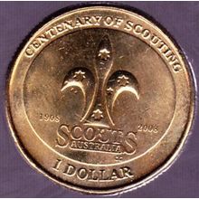 2008 Australia 1 Dollar coin Centenary of Scouting