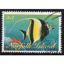 Norfolk Island 1998 Reef Fish - Moorish Idol $3 Used