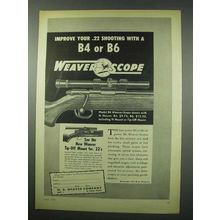 1954 Weaver B4 Scope Ad - Improve .22 Shooting